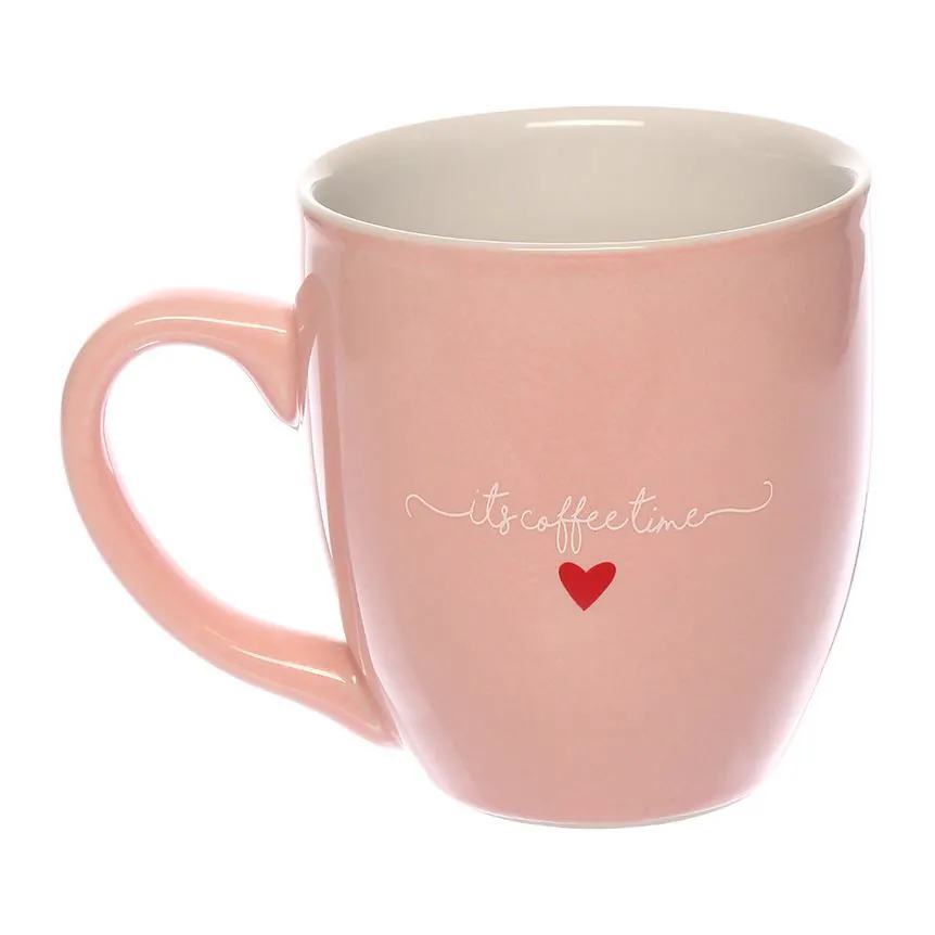 Caneca de Porcelana Lamour Hauskraft 300Ml - Rosa