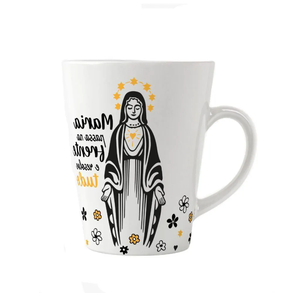Caneca de Porcelana Maria Lv 290Ml - Branco