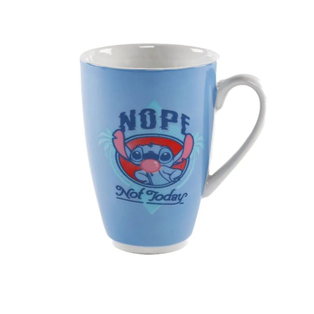 Caneca de Porcelana Stitch Disney 350Ml - Azul