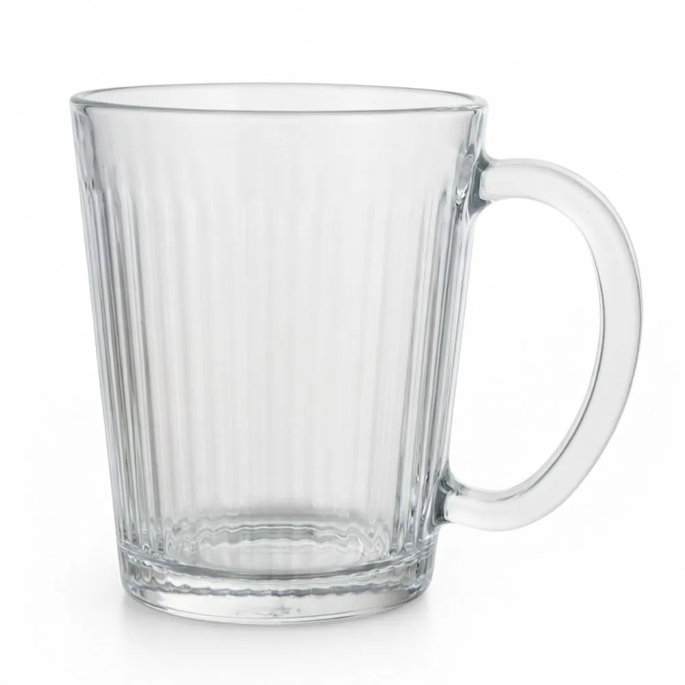 Caneca de Vidro Belvedere Canelado Ruvolo - 290ml