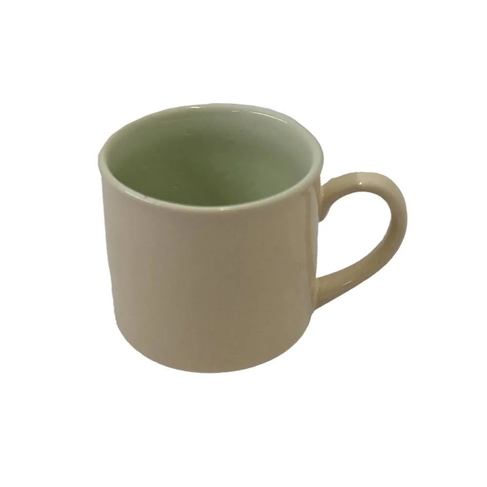 Caneca para Café Harmonie em Cerâmica Dynasty Off-White/Verde - 90ML