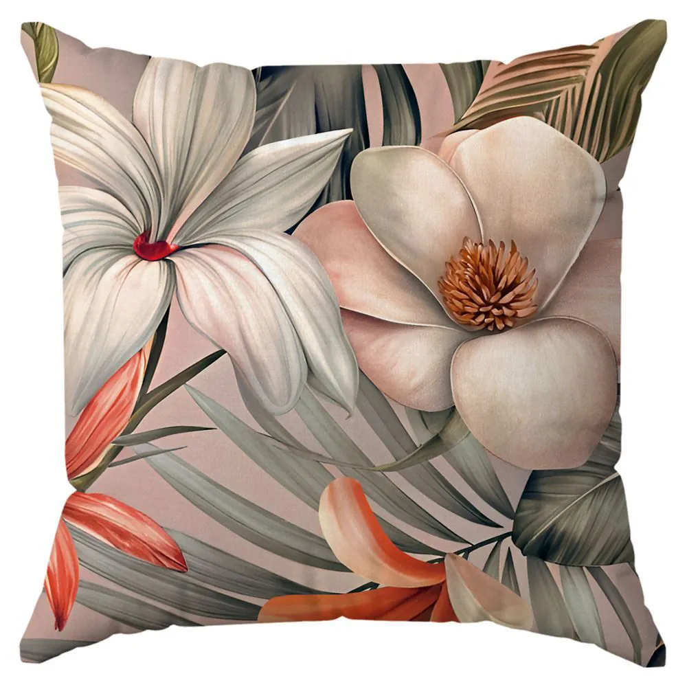 Capa de Almofada 43X43cm Veludo Estampada - Floral