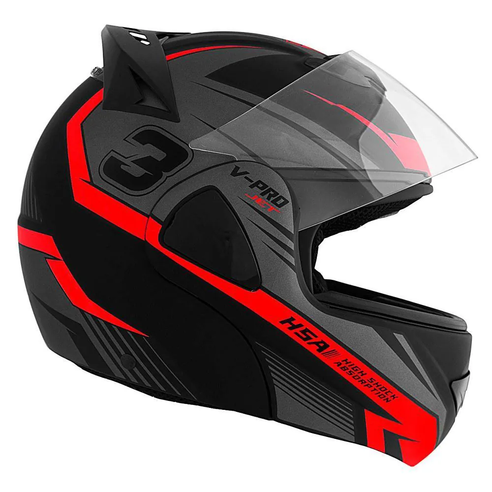 Capacete V-Pro Jet 3 Pro Tork - 58