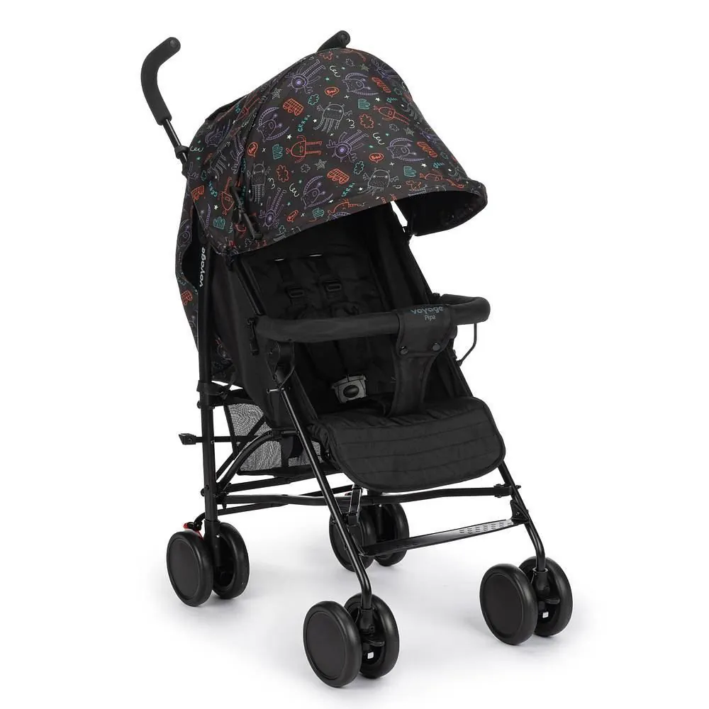 Carrinho de Bebê Umbrella Pipa Voyage - Preto Neon