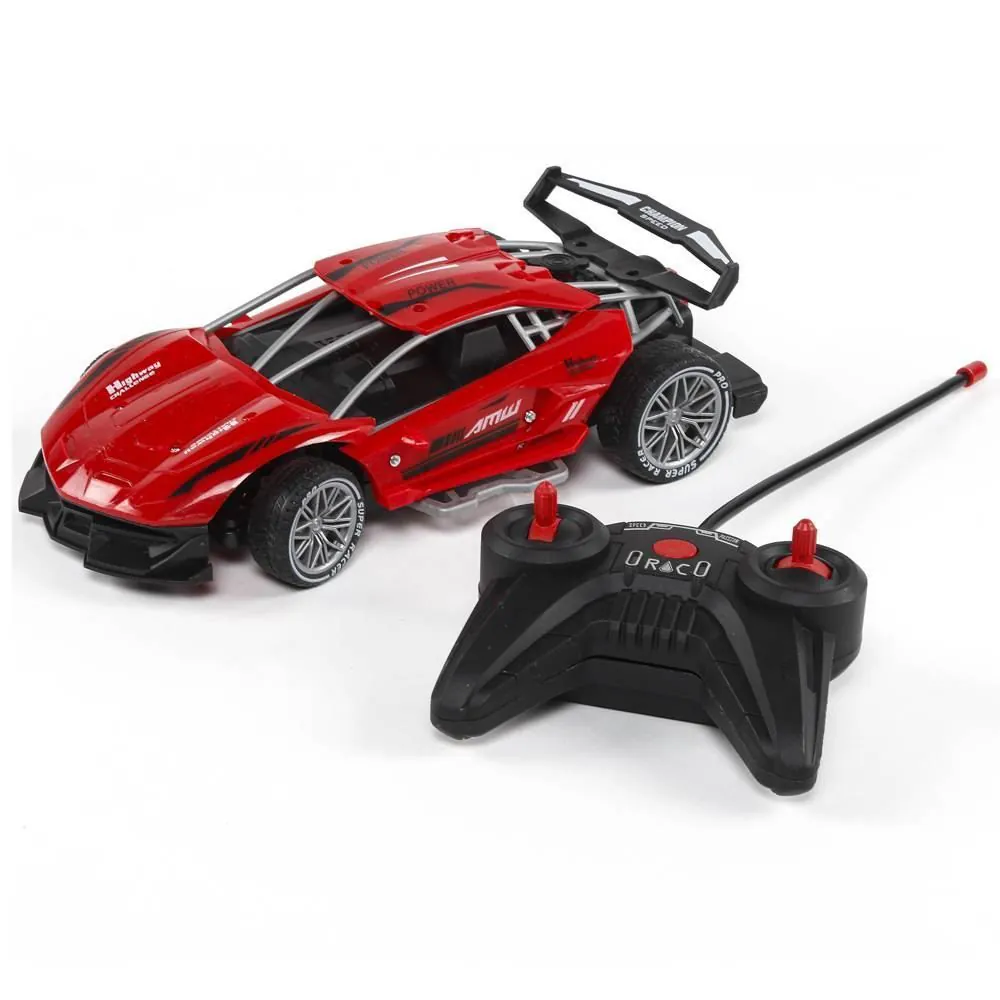 Carrinho de Controle Remoto Power Machine Vermelho Toys - HBR0689