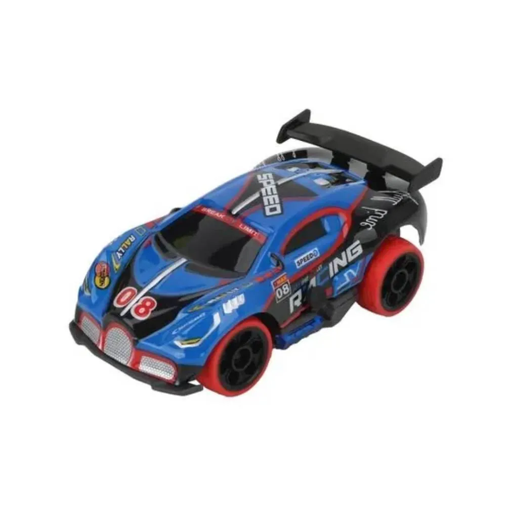 Carrinho de Corrida Turbo com Controle Remoto Multikids - Azul e Vermelho