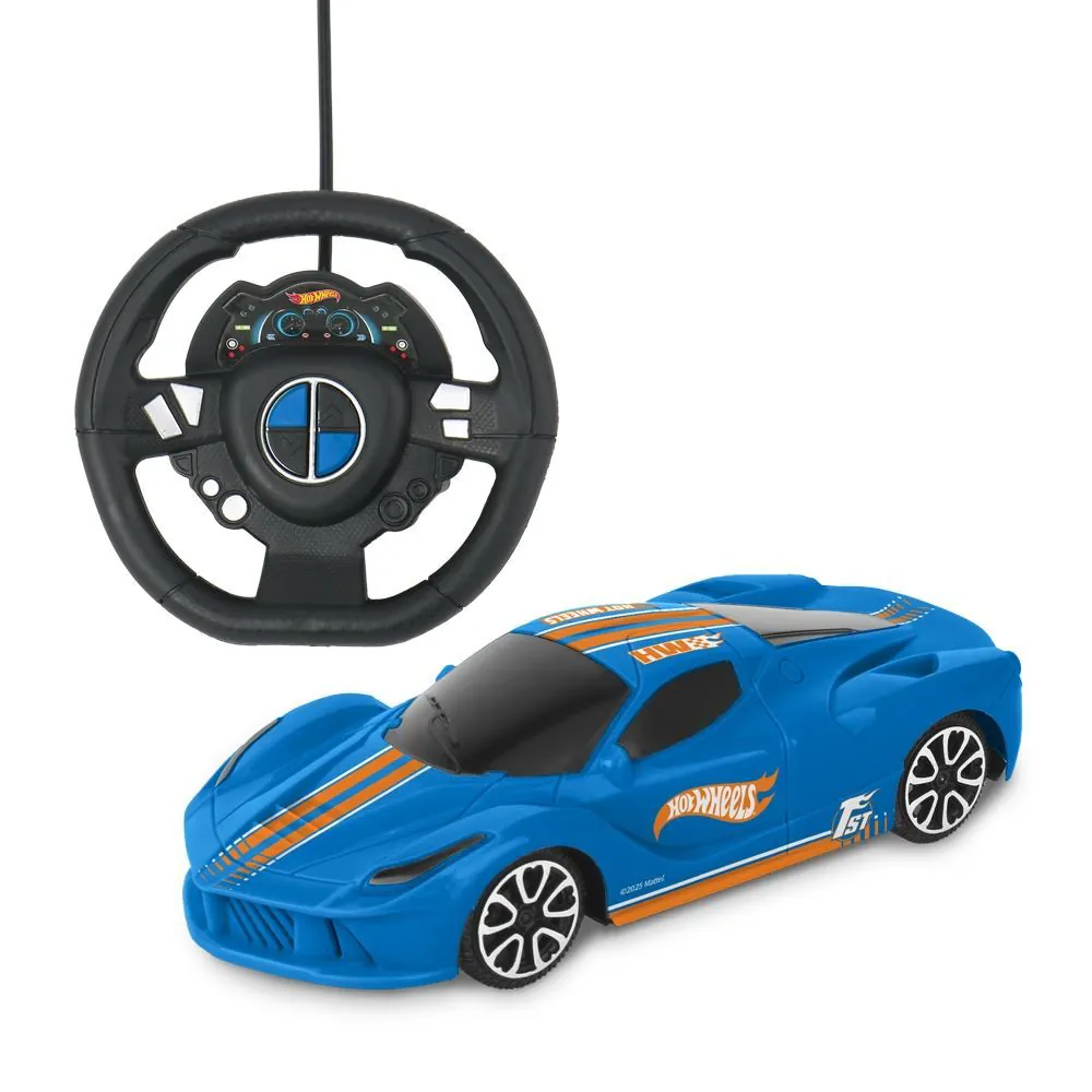 Carro com Controle Remoto Hot Wheels Sprint 1:24 Rc Azul Multikids - BR2469