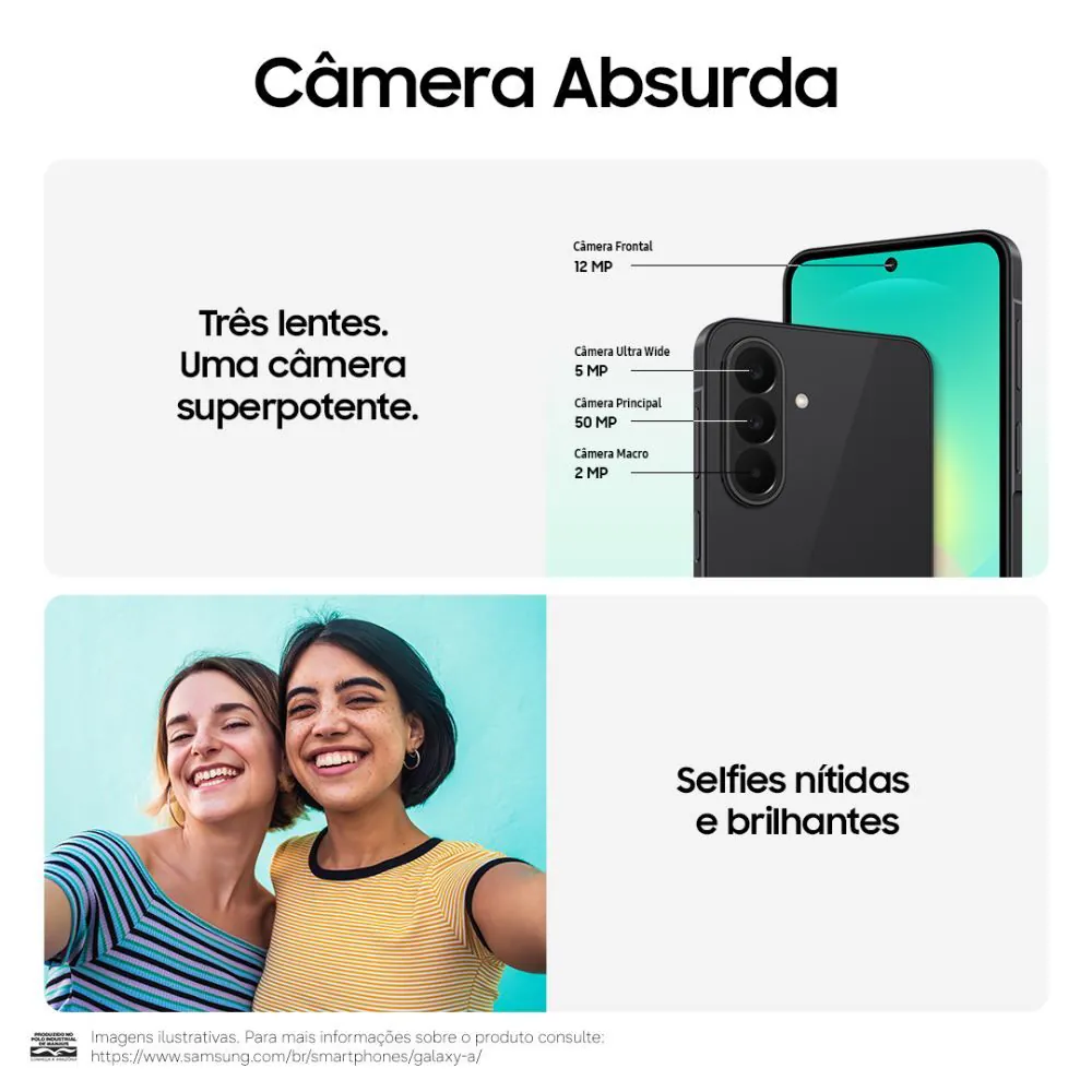 Celular Samsung Galaxy A27 5G 256Gb 8Gb Ram Câmera 50Mp Recursos Ai - Rosa