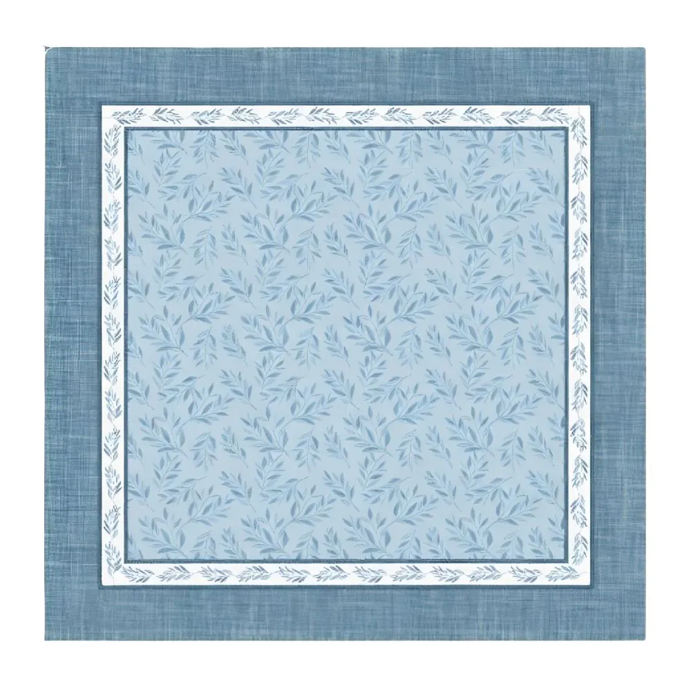 Centro de Mesa 75X75 cm - Folhas Azuis