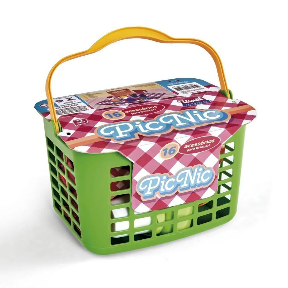 Cesta de Piquenique com Acessórios Usual Plástico - 595