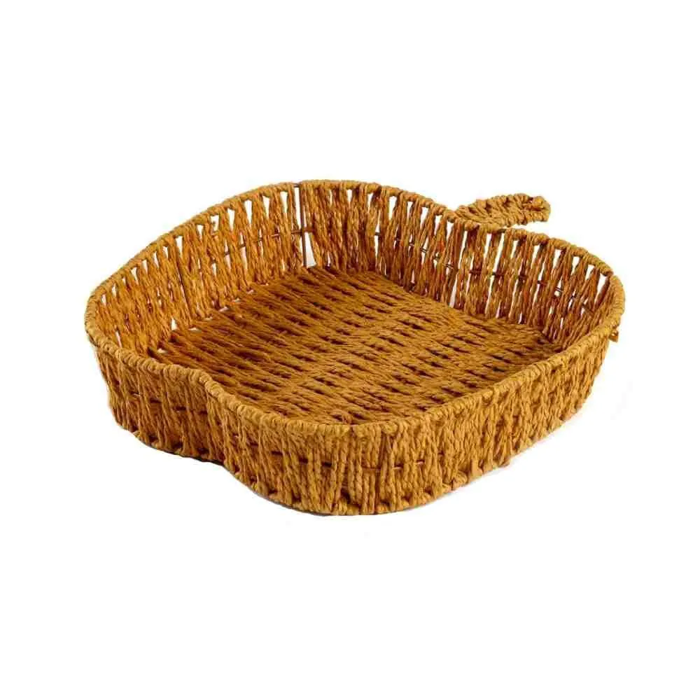 Cesta Decorativa de Maçã Trama 26,5Cm - Natural