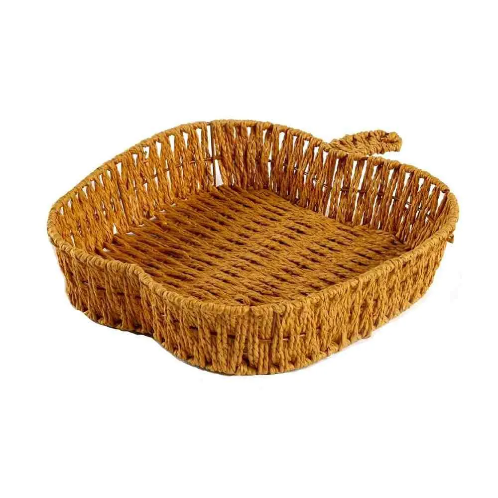 Cesta Decorativa de Maçã Trama 29Cm - Natural