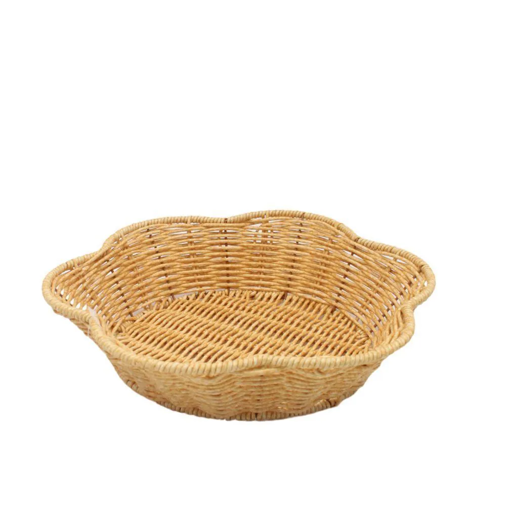 Cesta Decorativa Flor Trama 25Cm - Natural