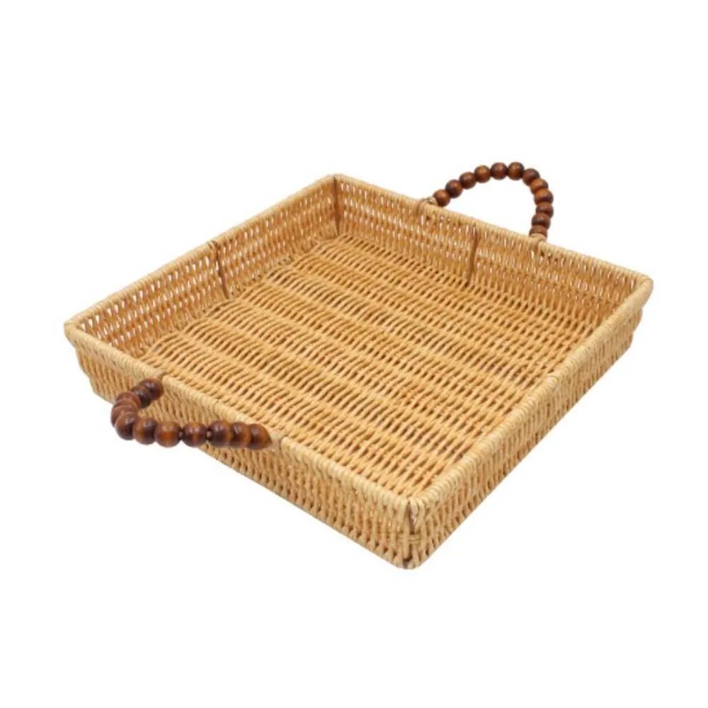 Cesta Quadrada Trama com Alça - 28cm