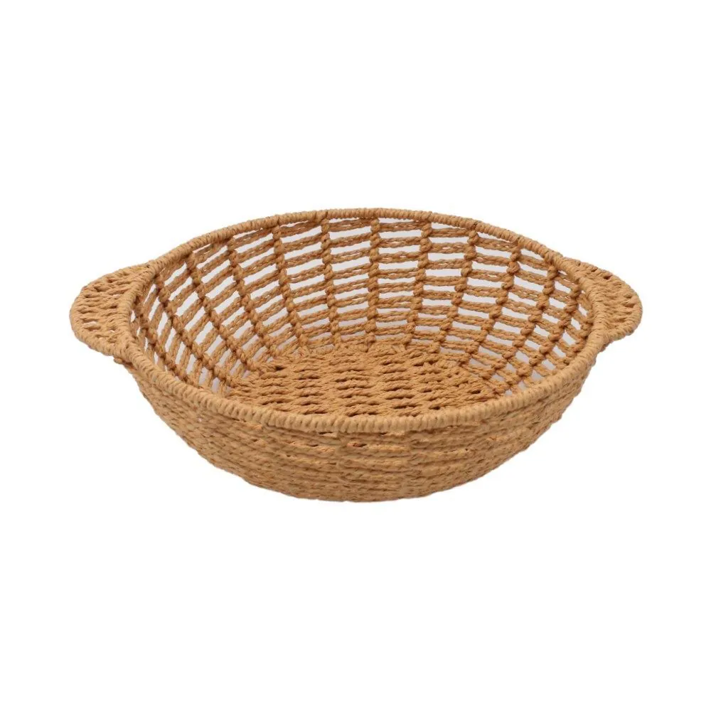 Cesta Redonda com Alça 28Cm - Natural