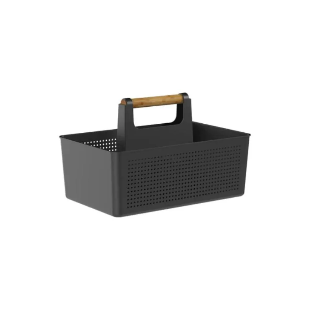 Cesto Organizador com Alça Flow Ou 800Ml - Preto