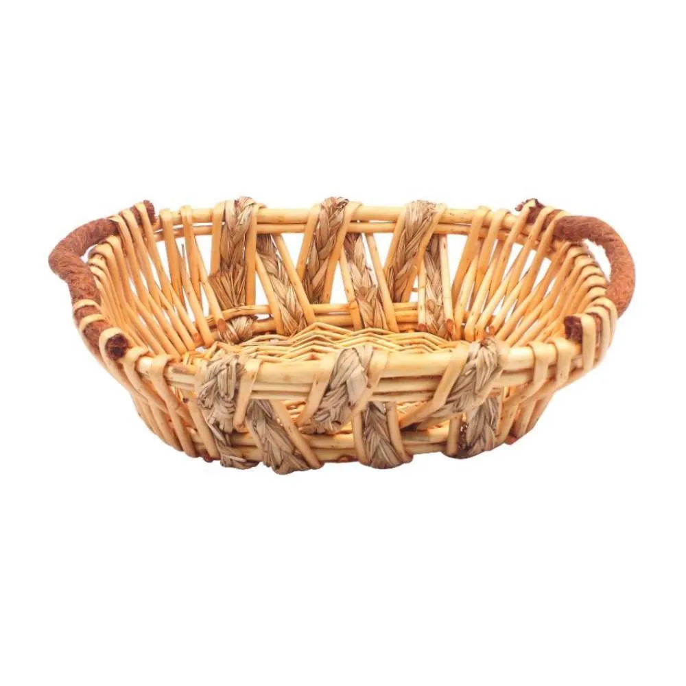 Cesto Oval com Alça Vime 37Cm - Natural