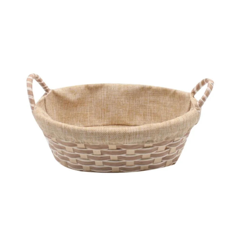 Cesto Oval com Forro 25 Cm - Natural