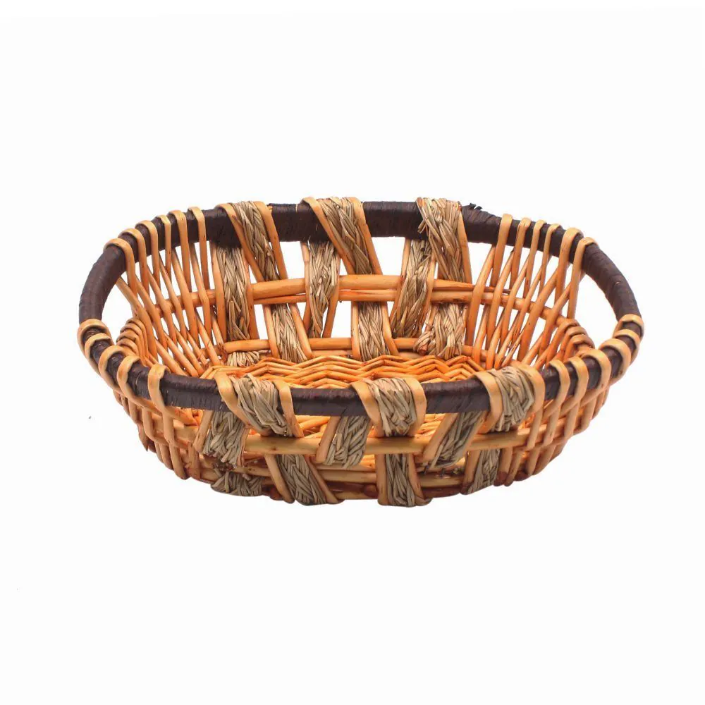 Cesto Oval Vime 29Cm - Marrom