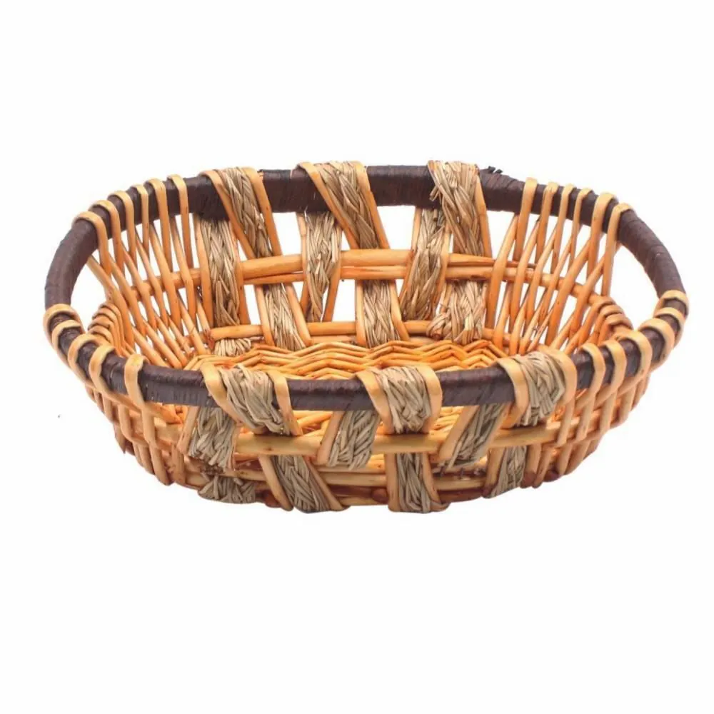 Cesto Oval Vime 36Cm - Marrom