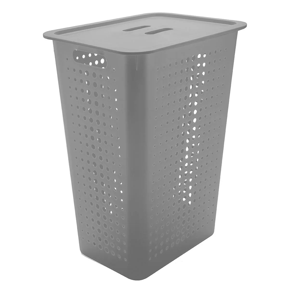 Cesto para Roupas com Tampa Martiplast 47 Litros - Chumbo