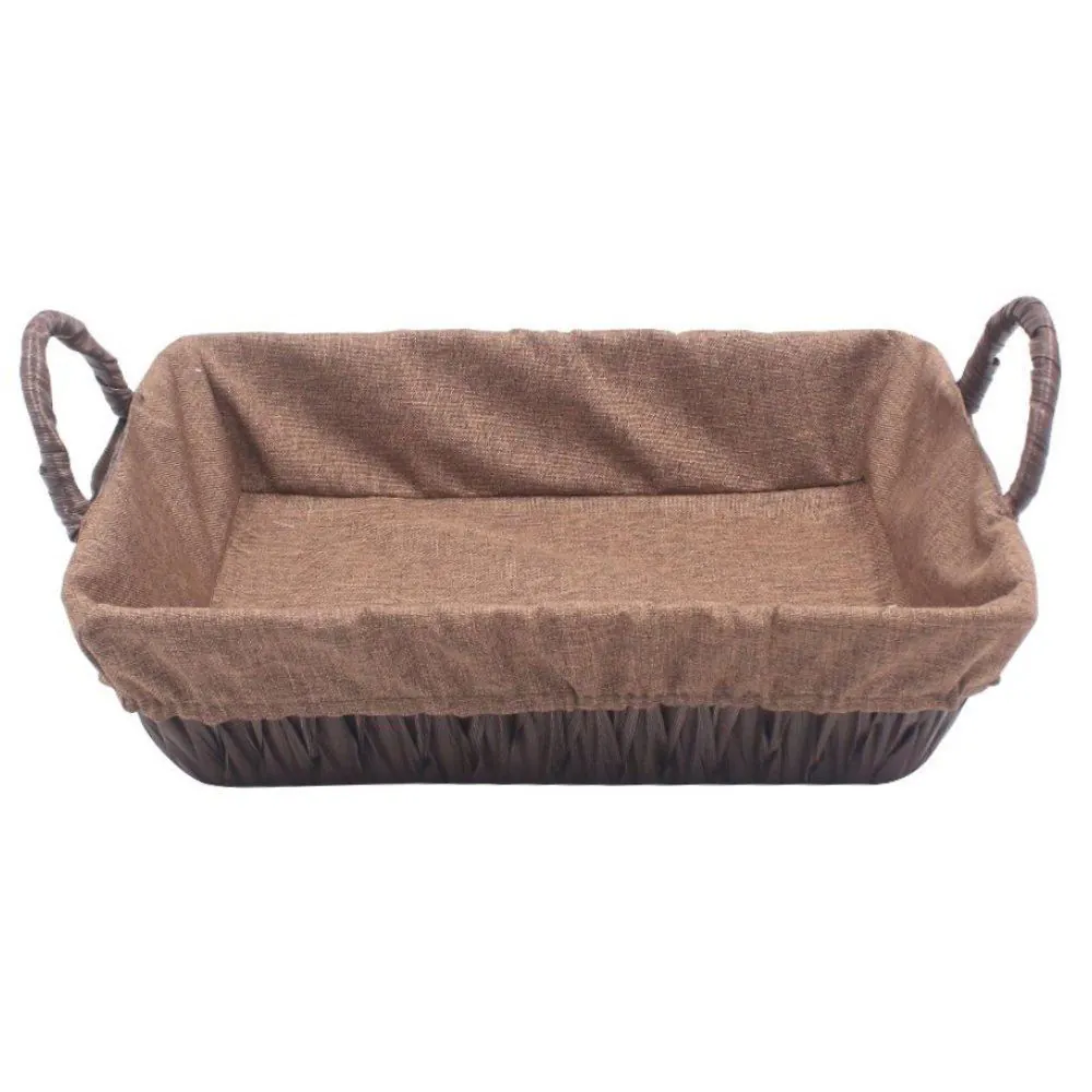 Cesto Retangular com Alça 32Cm - Marrom