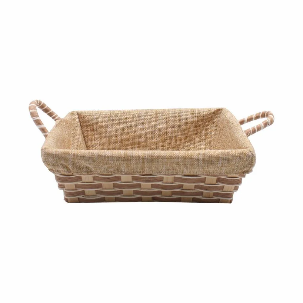 Cesto Retangular com Forro 24 Cm - Natural