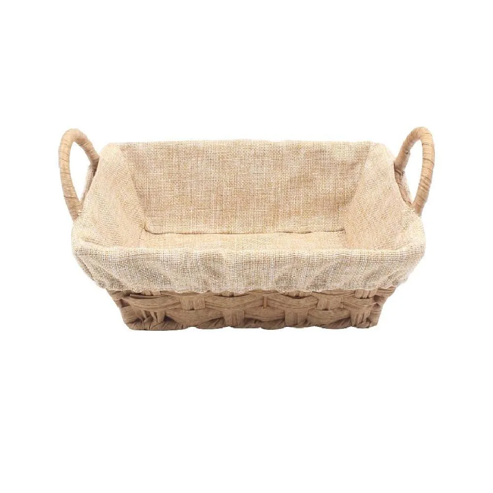 Cesto Retangular com Forro 24Cm - Natural