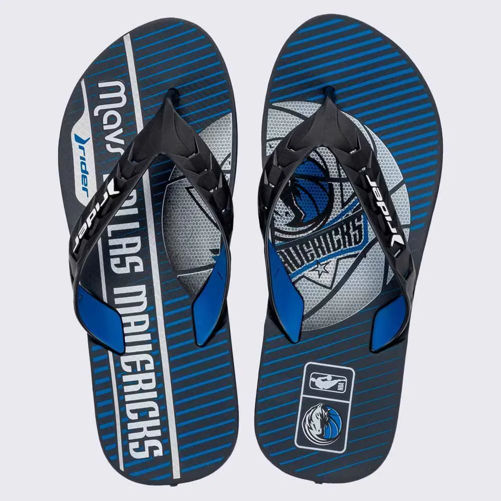 Chinelo Rider Masculino Street Duo Nba Azul/Preto/Branco