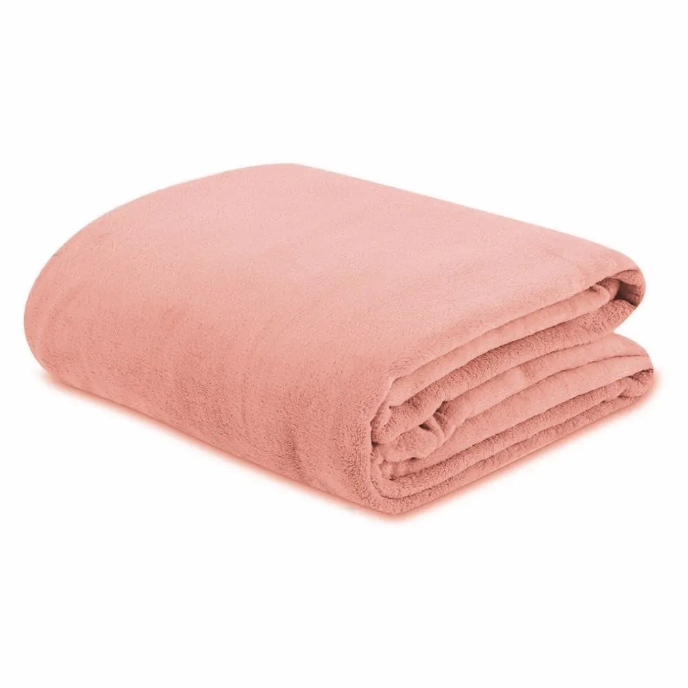 Cobertor Casal Paris Microfibra - Rosa