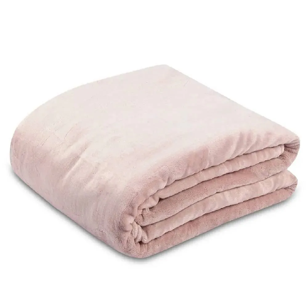 Cobertor Casal Premier Liso - Rosa Claro