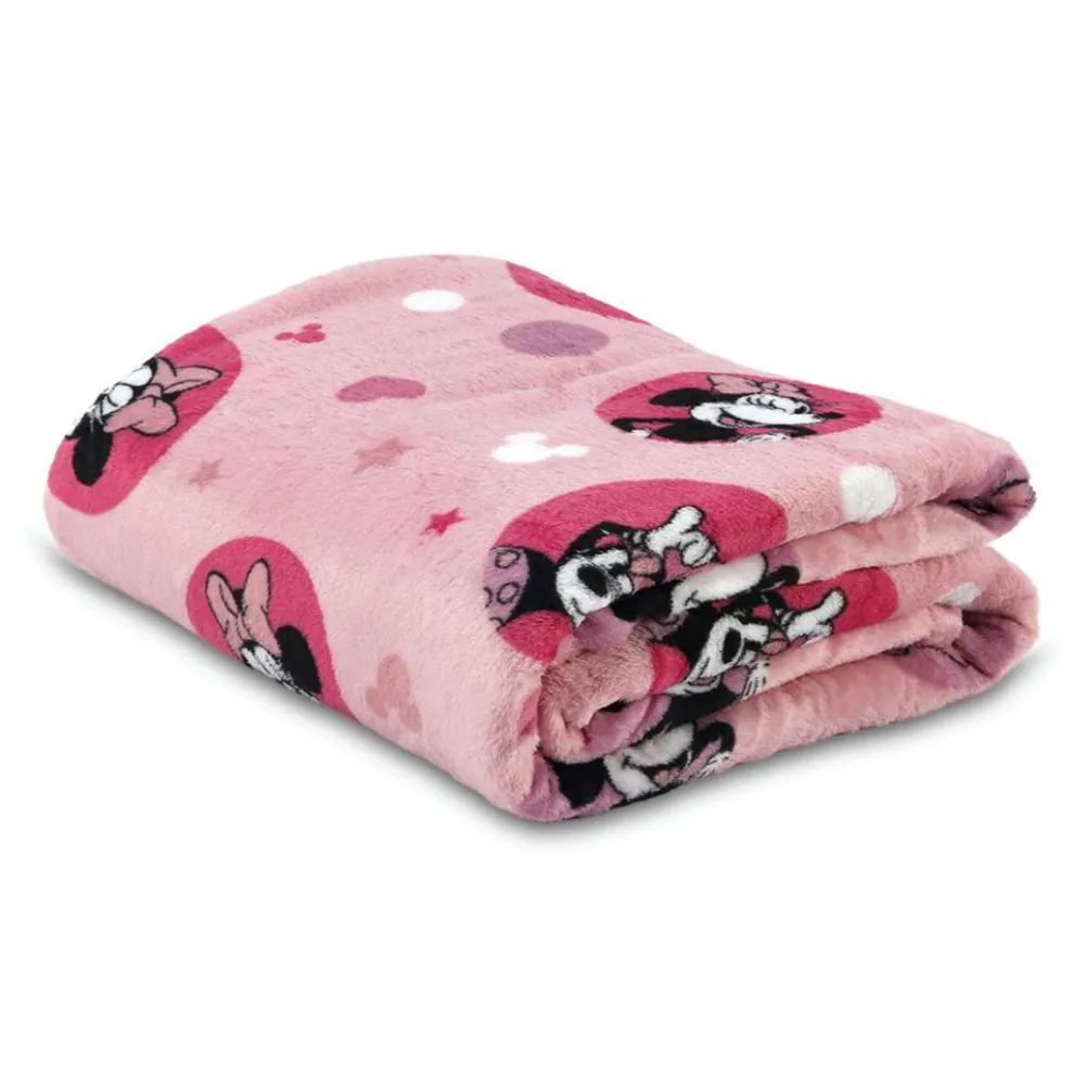 Cobertor Infantil Casal Licenciado Disney - Minnie Star Rosa