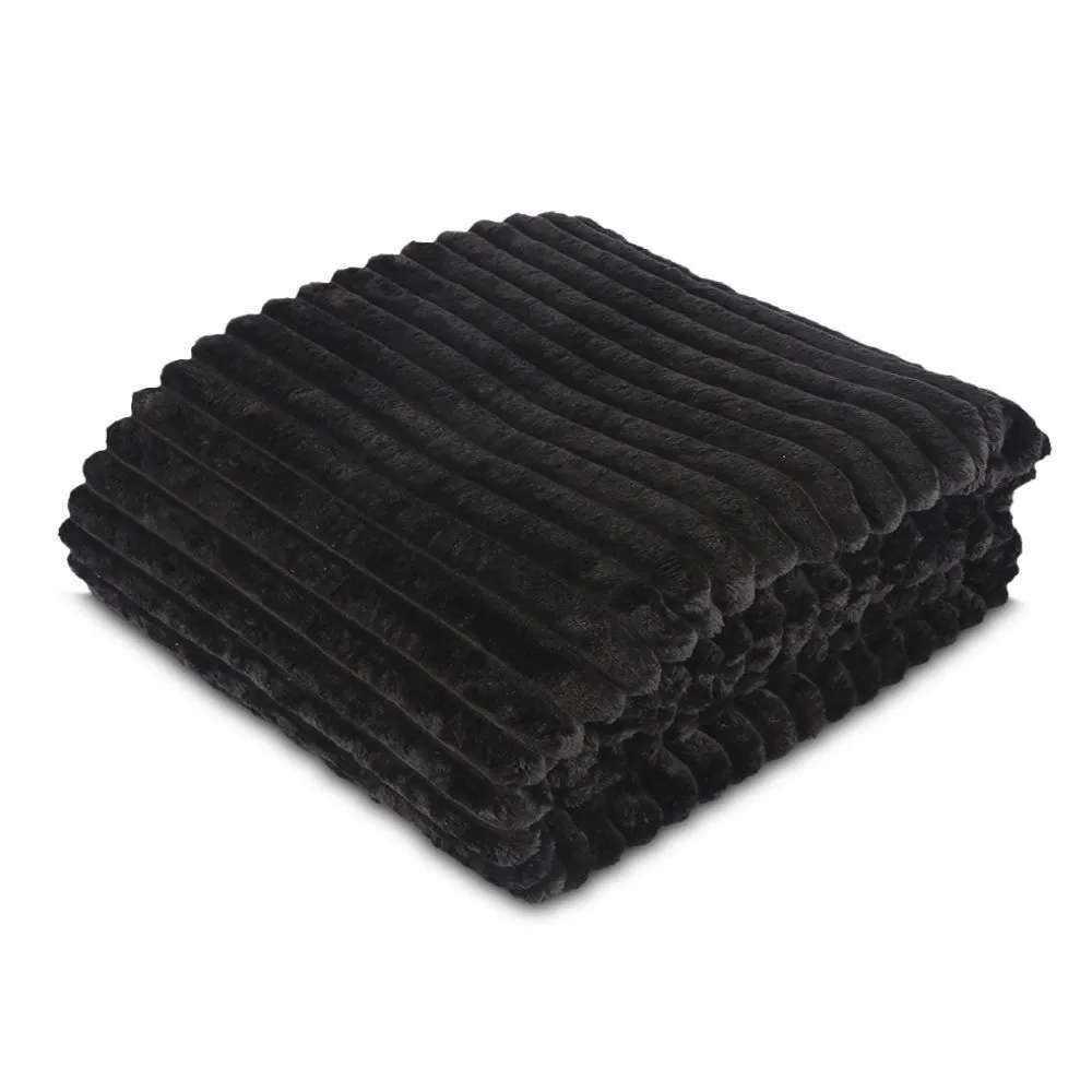 Cobertor King Premier Canelado - Carbono