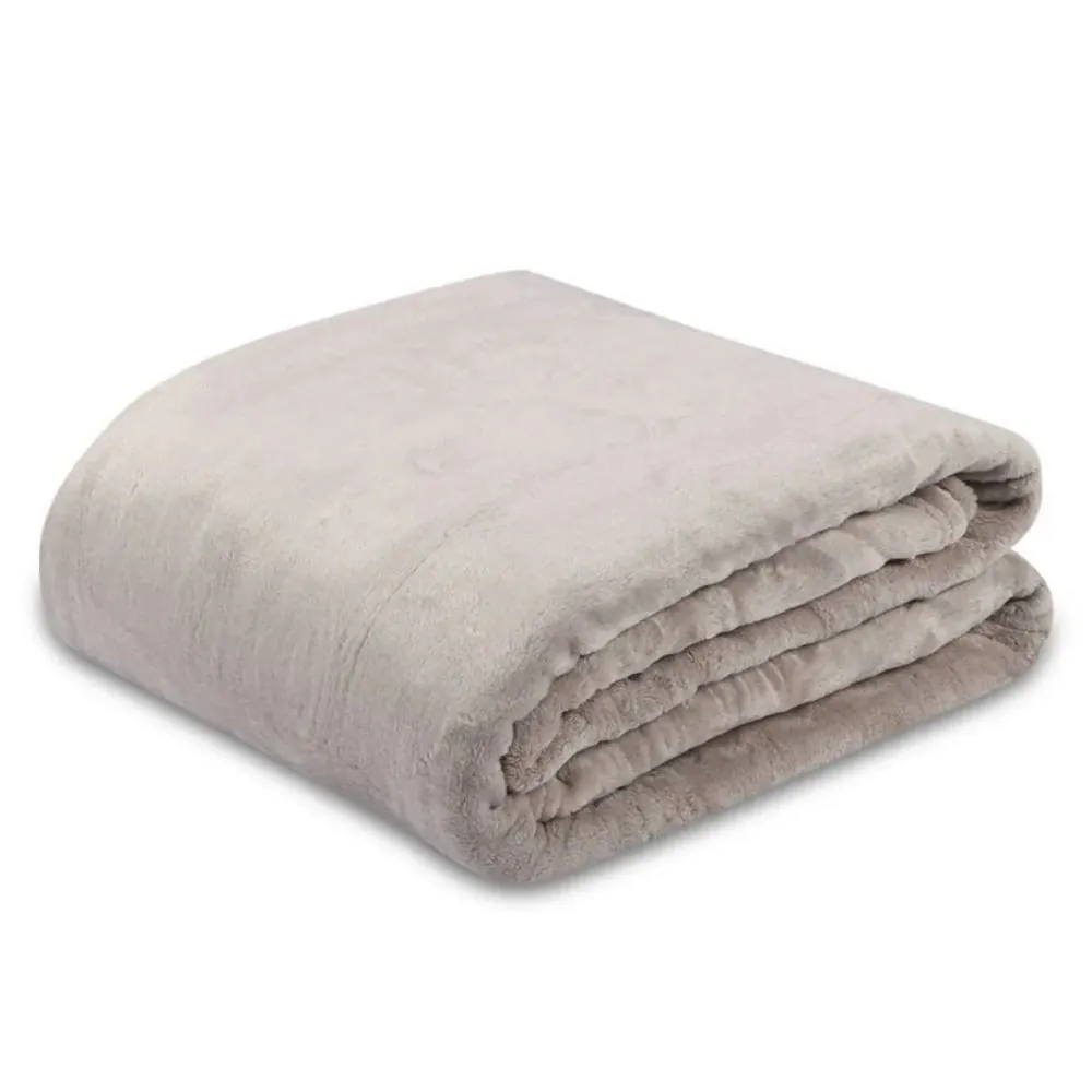 Cobertor King Premier Liso 100% Poliéster - Cru