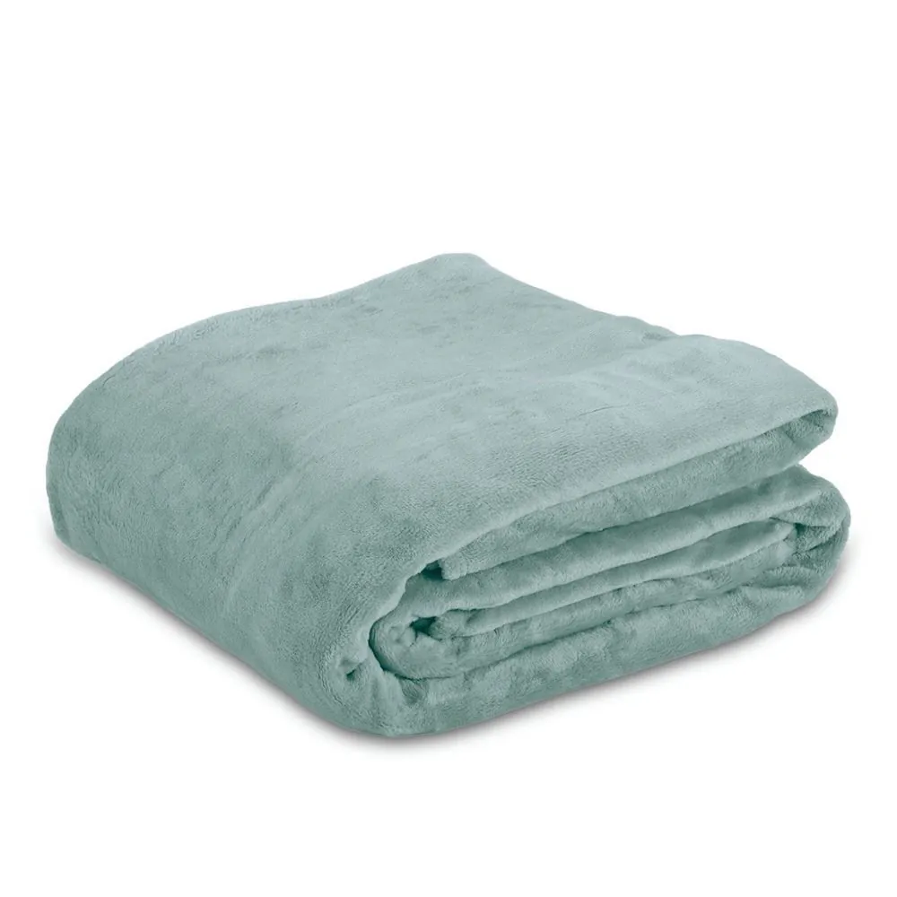 Cobertor King Premier Liso 100% Poliéster - Verde Capri