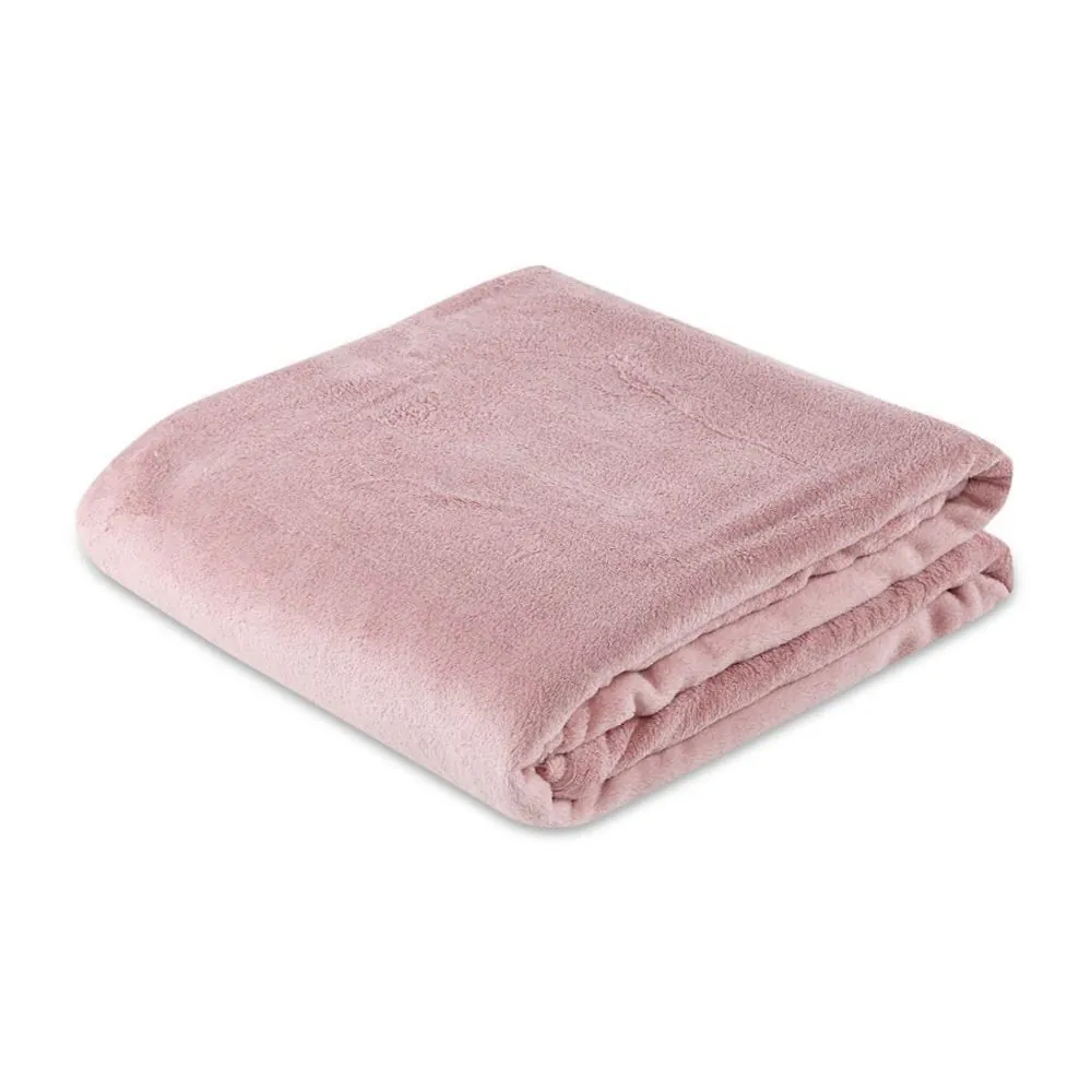 Cobertor Queen Microfibra Liso Paris 1 Pç - Rose Novo