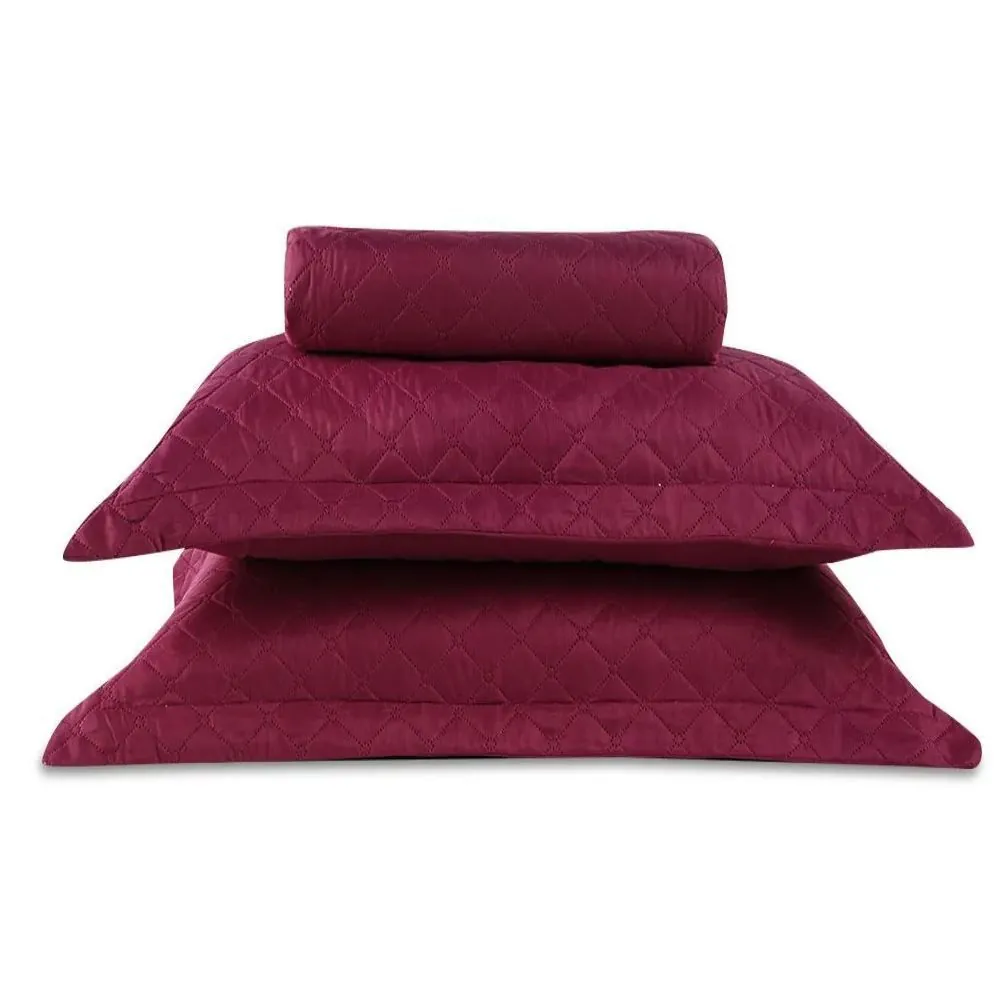 Kit Colcha King Lisa Versalhes/Napoli 3 Peças - Rosa Malva