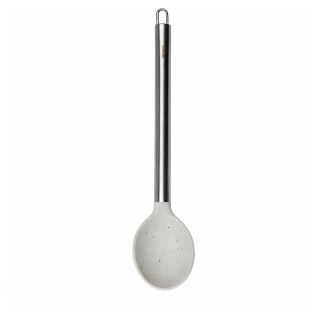 Colher de Arroz Silicone e Cabo em Aço Inox Brinox 33,5 cm - Vanilla