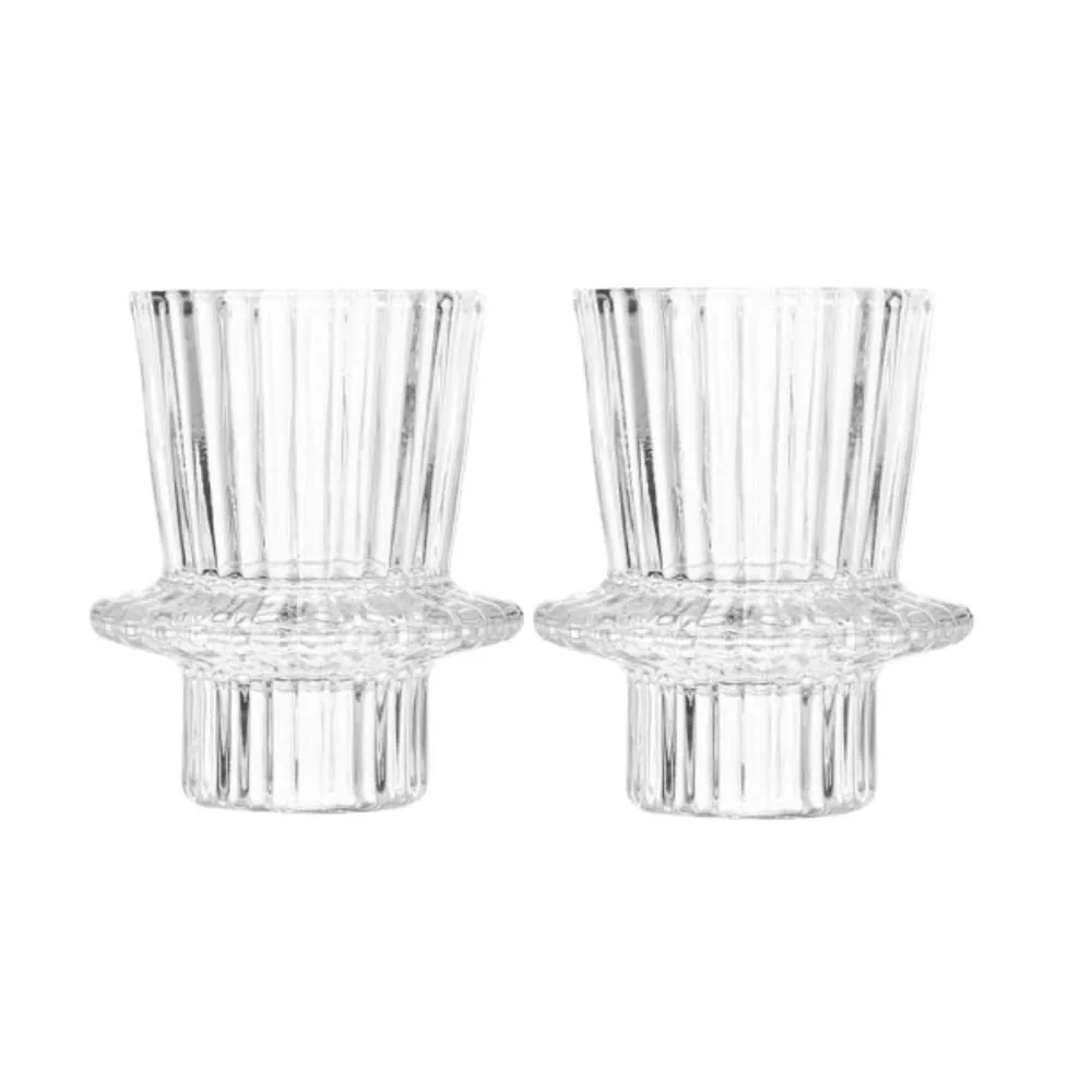 Conjunto 2 Porta-Velas Lines Wolff - 7Cm