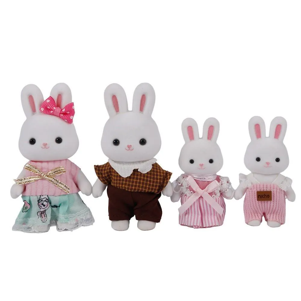 Conjunto 4 Bonecos Família Coelho Toys - Sortido