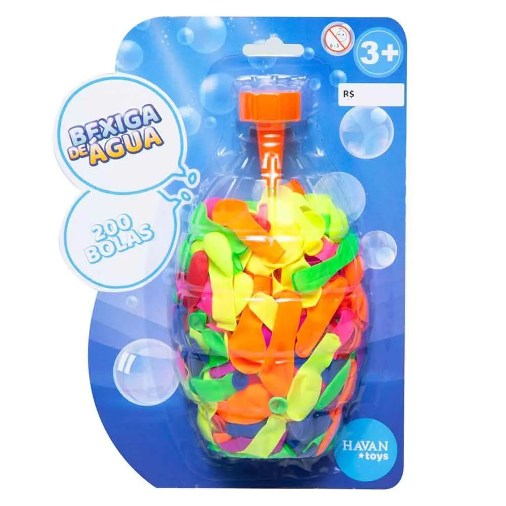 Conjunto Bexigas de Água 200 Peças Toys - HBR0251