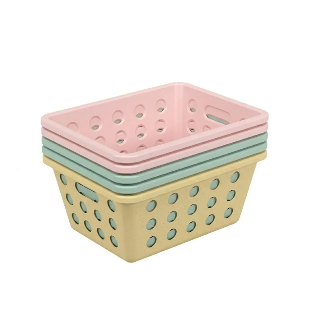 Conjunto Cesto Organizador 1,5 Litros Coza 5 Peças - Estampado