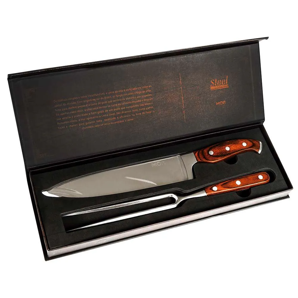 Conjunto de Churrasco Steel 2 Peças Mor