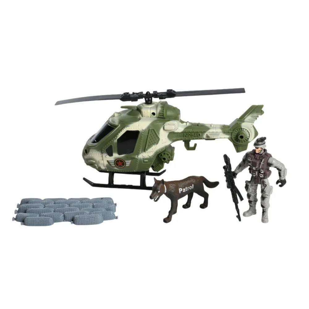 Conjunto Militar Helicóptero e Soldado Toys - HBR0319