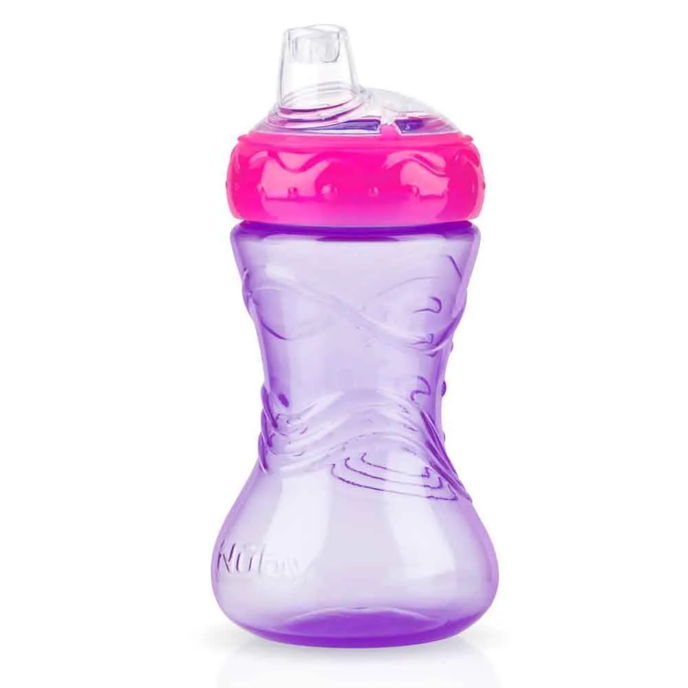 Copo com Bico Silicone Easy Grip 300Ml Nuby - Lilas Orquídea