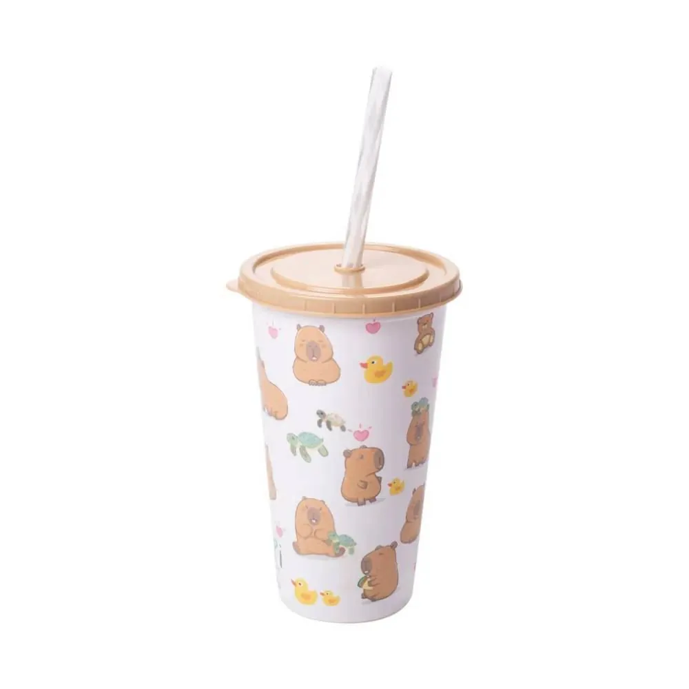 Copo com Canudo Capivara 500 ml Sortido - Plasútil