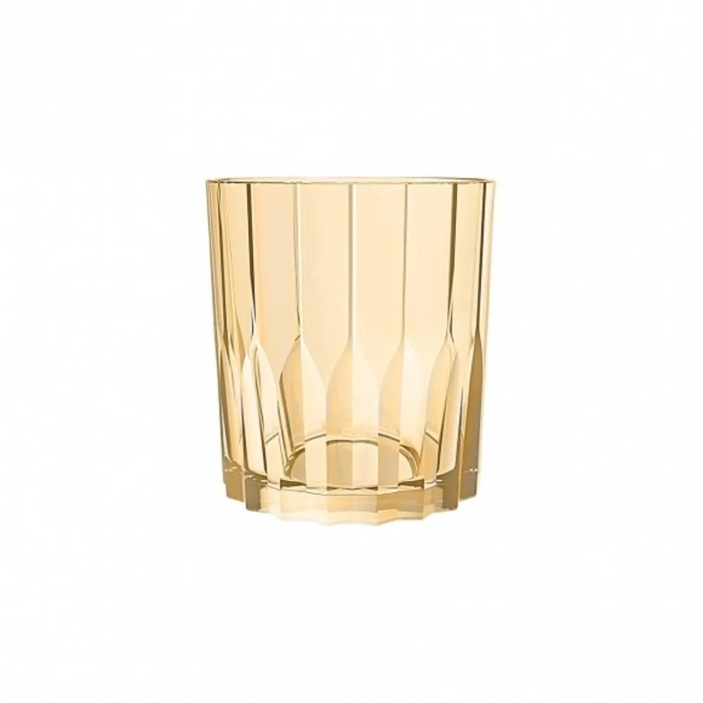 Copo de Vidro Baixo Rocks Zaira Gold 340Ml - Allmix