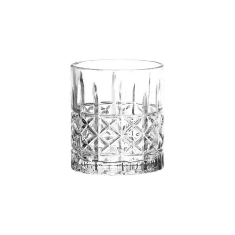 Copo de Whisky Diamante 332Ml - Vidro Transparente