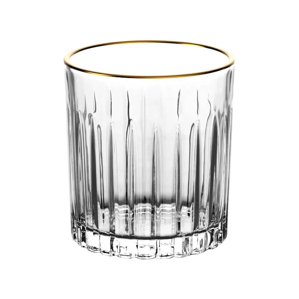 Copo de Whisky Soho Filete Dourado L'hermitage 310 ml - Vidro