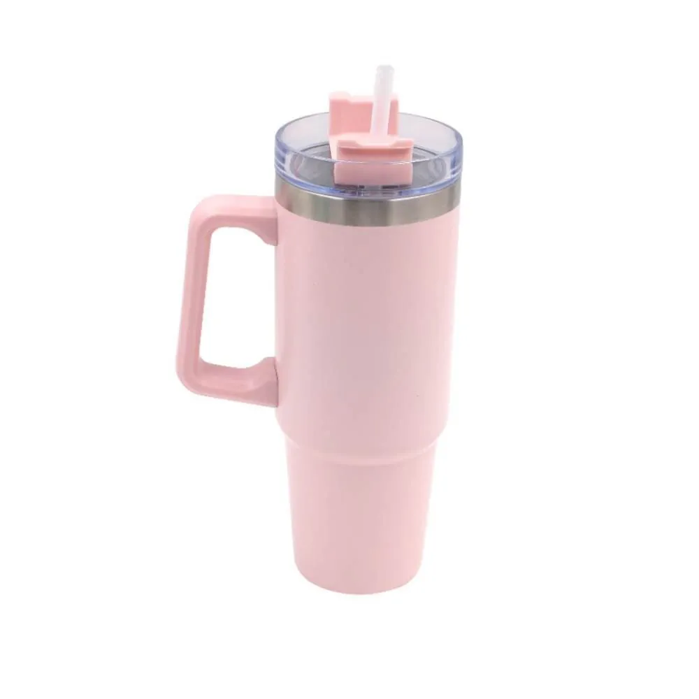 Copo Térmico Alto Aço Inox 800 Ml - Rosa
